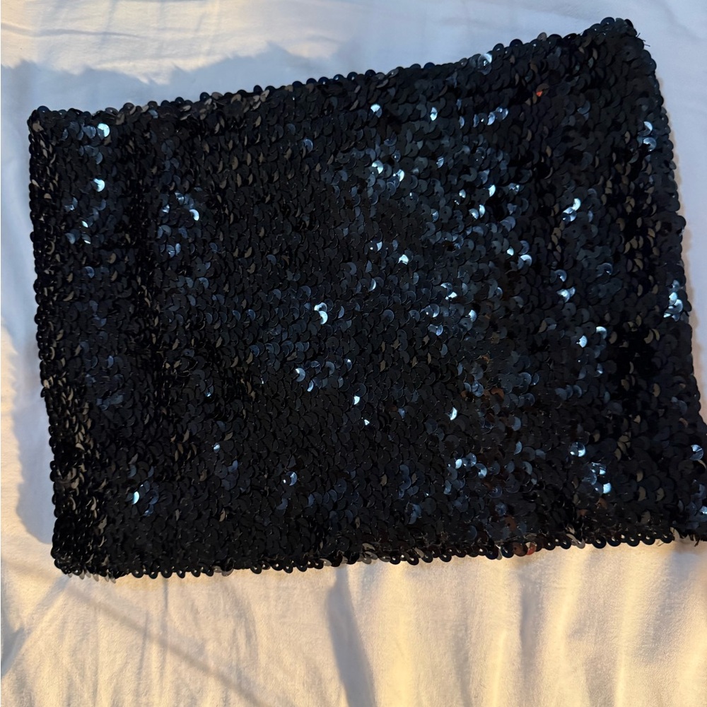 Black Sequin Bandeau